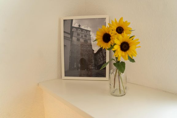 Dekoration "Schwarzes Tor" Dekoration mit Rottweiler Schwarzem Tor